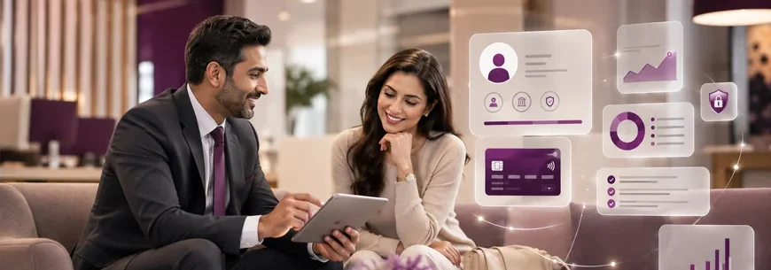 360Bank - Two business people working